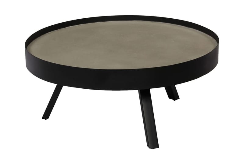Soffbord bordsskiva i betong 74x32 cm - Svart - Soffbord