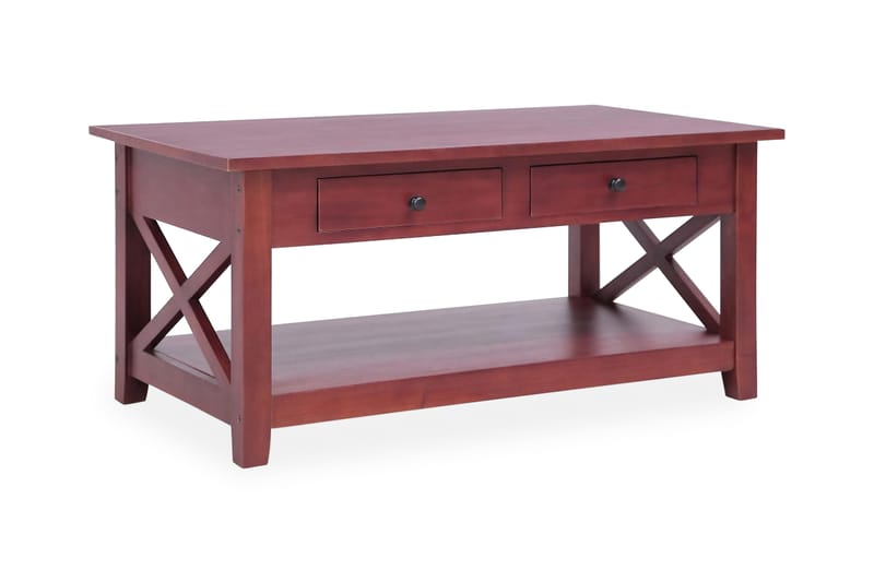 Soffbord brun 100x55x46 cm massivt mahognyträ - Brun - Möbler - Bord & matgrupper - Soffbord