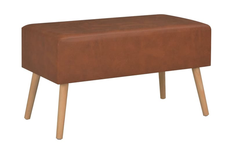 Soffbord brun 80x40x46 cm konstläder - Brun - Soffbord
