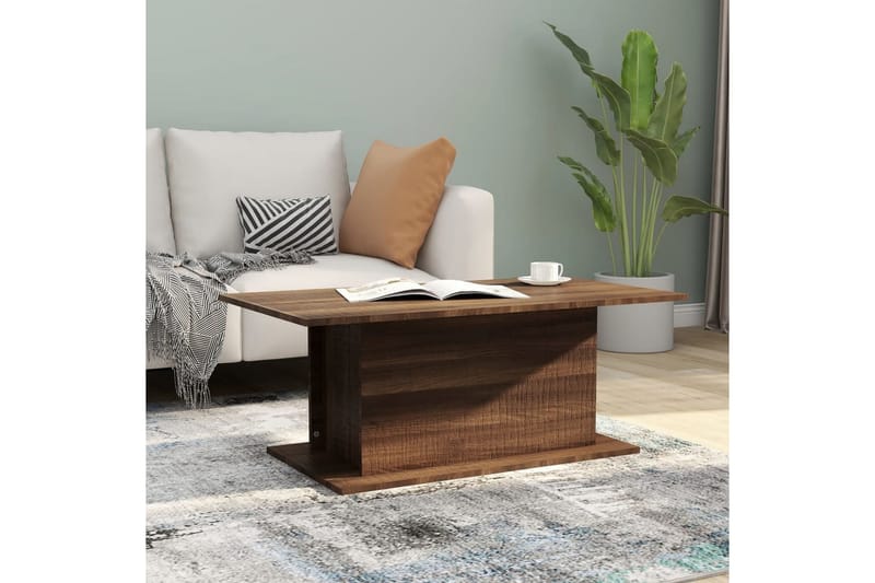 Soffbord brun ek 102x55,5x40 cm spånskiva - Brun - Möbler - Bord & matgrupper - Soffbord