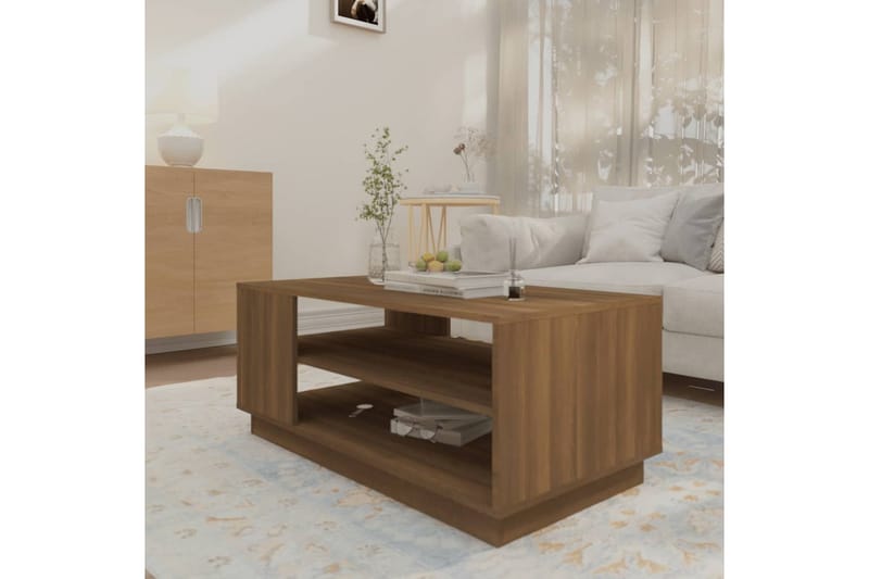 Soffbord brun ek 102x55x43 cm spånskiva - Valnötsbrun - Möbler - Bord & matgrupper - Soffbord
