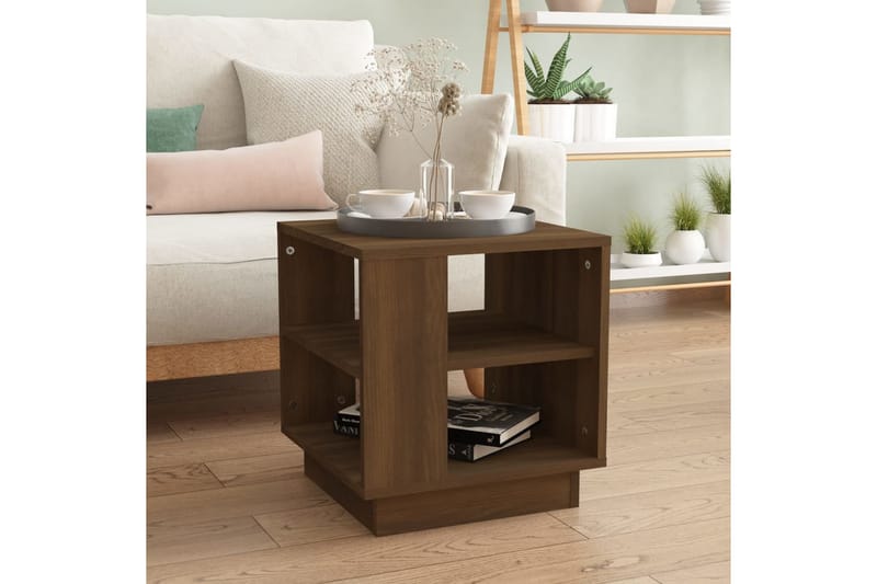 Soffbord brun ek 40x40x43 cm konstruerat trä - Brun - Möbler - Bord & matgrupper - Soffbord