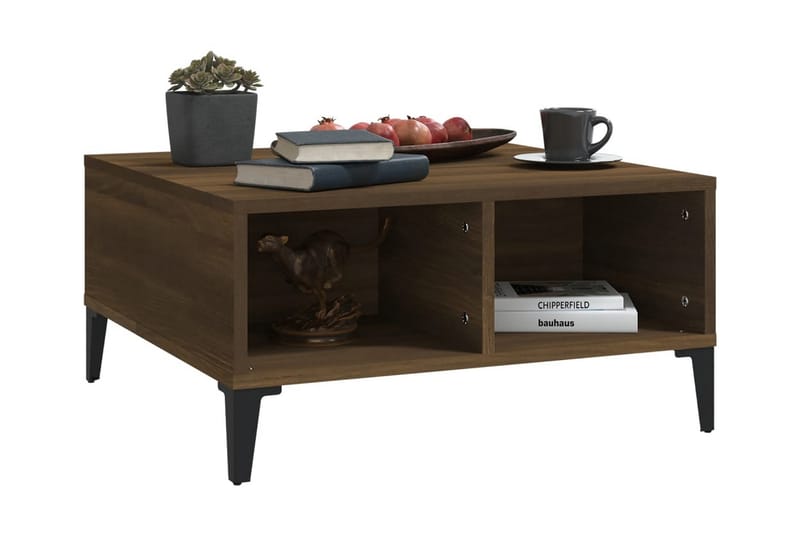 Soffbord brun ek 60x60x30 cm spånskiva - Brun - Möbler - Bord & matgrupper - Soffbord