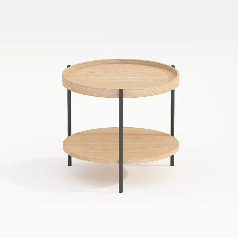 Soffbord Cindy 50x45 cm, Melamin ek, Beige