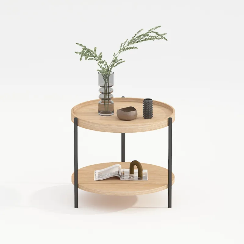 Soffbord Cindy 50x45 cm, Melamin ek - Beige - Möbler - Bord & matgrupper - Soffbord