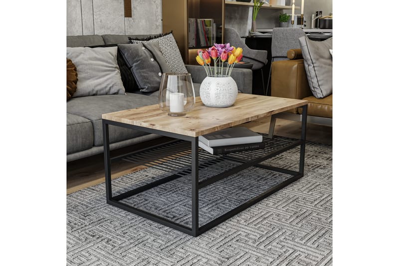 Soffbord Emlak Soffbord 95 cm Svart,Trä/Natur - Möbler - Bord & matgrupper - Soffbord