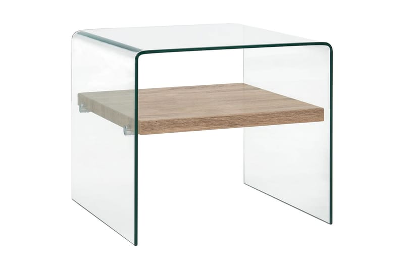 Soffbord genomskinlig 50x50x45 cm härdat glas - Transparent - Soffbord