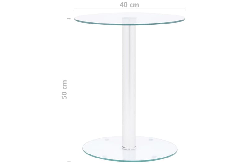 Soffbord genomskinligt 40 cm härdat glas - Transparent - Möbler - Bord & matgrupper - Soffbord