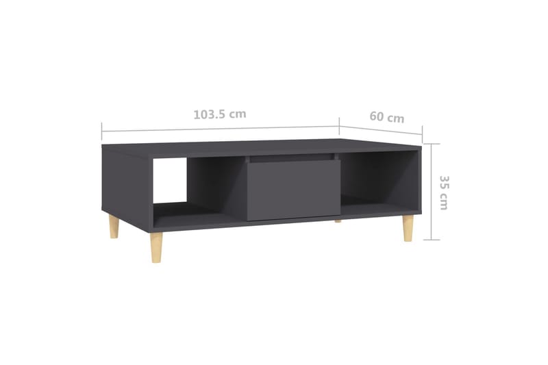 Soffbord grå 103,5x60x35 cm spånskiva - Grå - Möbler - Bord & matgrupper - Soffbord