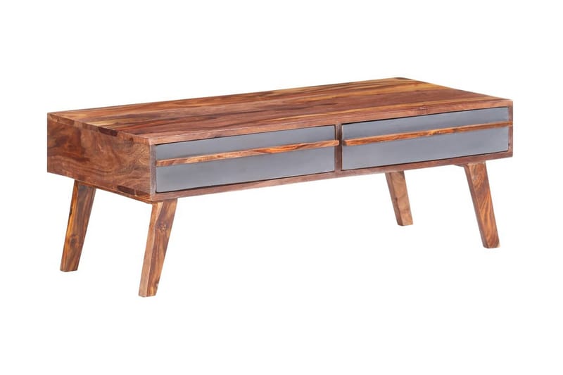 Soffbord grå 110x50x40 cm massivt sheshamträ - Grå - Möbler - Bord & matgrupper - Soffbord