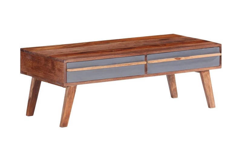 Soffbord grå 110x50x40 cm massivt sheshamträ - Grå - Möbler - Bord & matgrupper - Soffbord