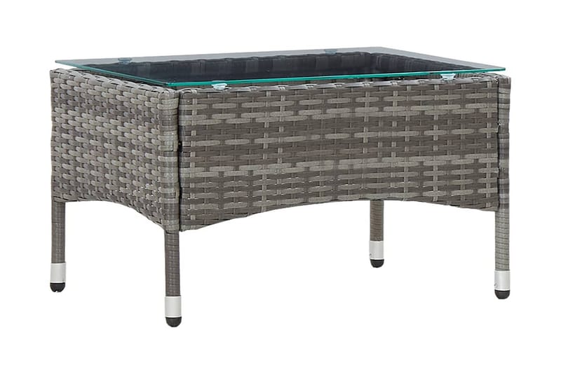 Soffbord grå 60x40x36 cm konstrotting - Grå/Glas - Möbler - Bord & matgrupper - Soffbord