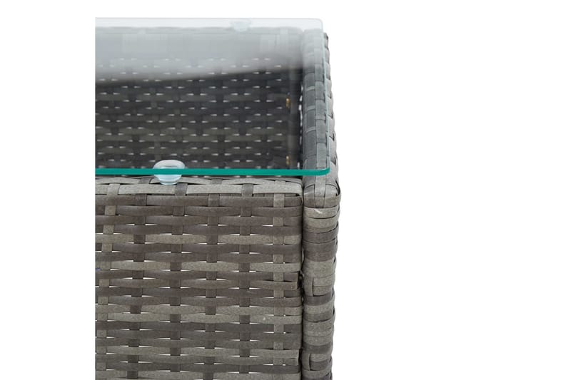 Soffbord grå 60x40x36 cm konstrotting - Grå/Glas - Möbler - Bord & matgrupper - Soffbord