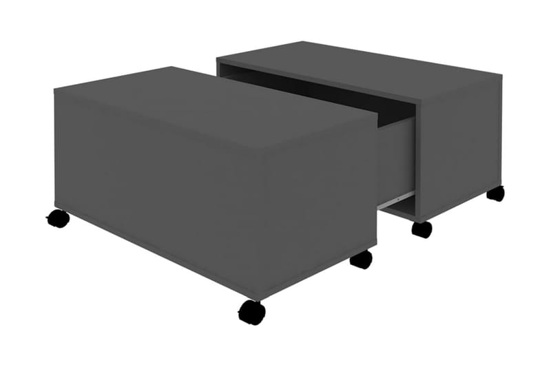 Soffbord grå 75x75x38 cm spånskiva - Grå - Soffbord