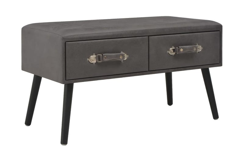 Soffbord grå 80x40x46 cm konstläder - Grå - Soffbord