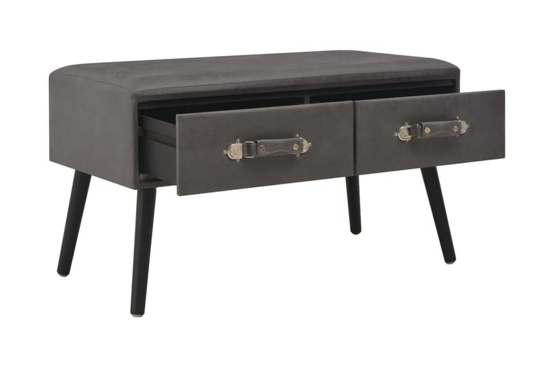 Soffbord grå 80x40x46 cm konstläder - Grå - Soffbord