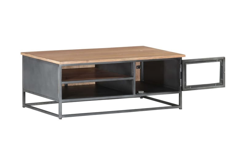 Soffbord grå 90x50x35 cm massivt akaciaträ - Grå - Möbler - Bord & matgrupper - Soffbord