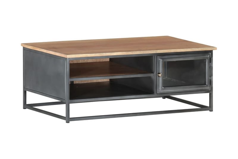 Soffbord grå 90x50x35 cm massivt akaciaträ - Grå - Möbler - Bord & matgrupper - Soffbord