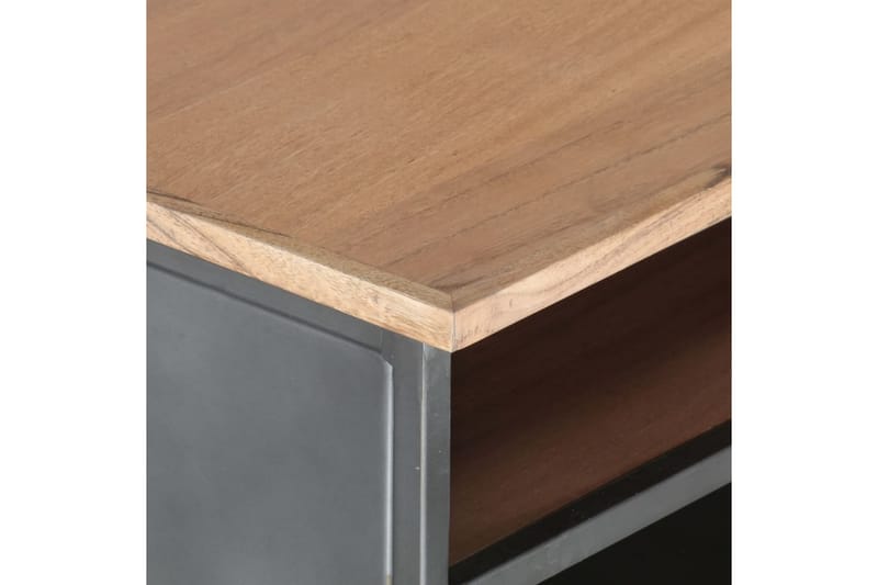 Soffbord grå 90x50x35 cm massivt akaciaträ - Grå - Möbler - Bord & matgrupper - Soffbord