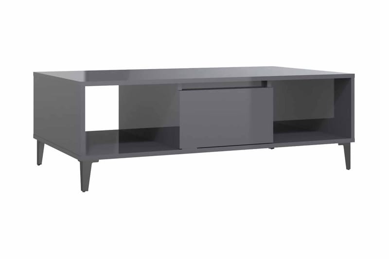 Soffbord grå högglans 103,5x60x35 cm spånskiva - Grå - Möbler - Bord & matgrupper - Soffbord