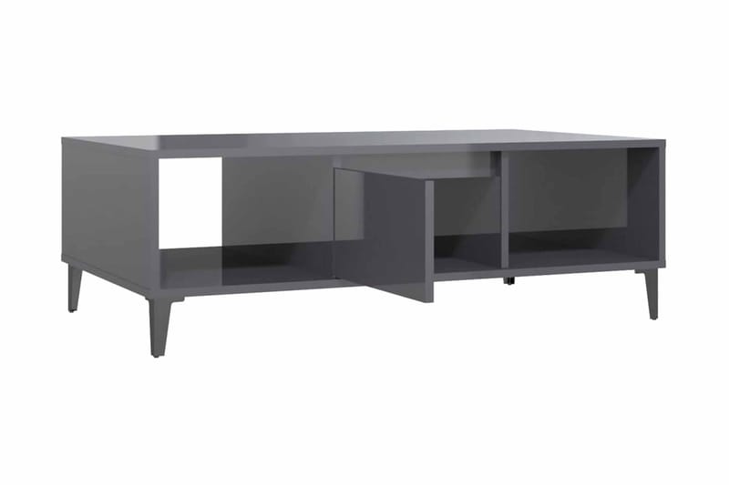 Soffbord grå högglans 103,5x60x35 cm spånskiva - Grå - Möbler - Bord & matgrupper - Soffbord