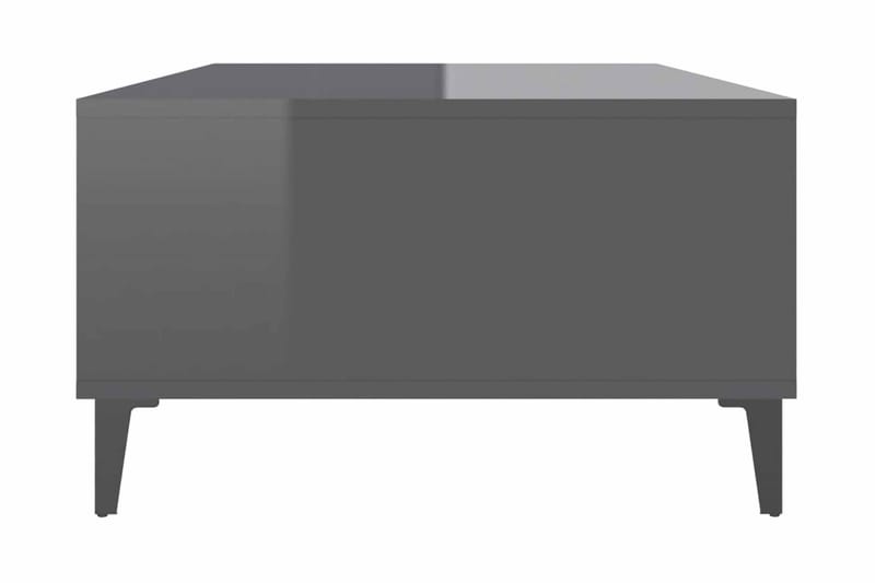 Soffbord grå högglans 103,5x60x35 cm spånskiva - Grå - Soffbord