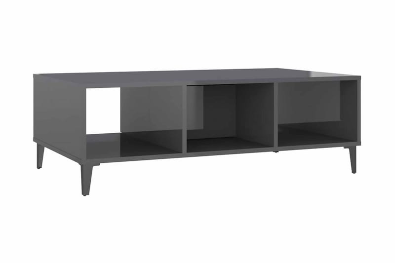Soffbord grå högglans 103,5x60x35 cm spånskiva - Grå - Möbler - Bord & matgrupper - Soffbord