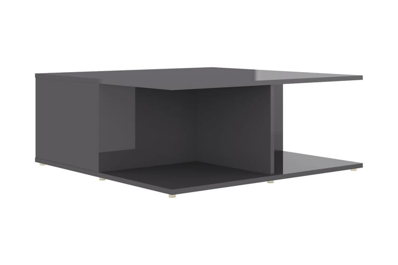 Soffbord grå högglans 80x80x31 cm spånskiva - Grå - Soffbord