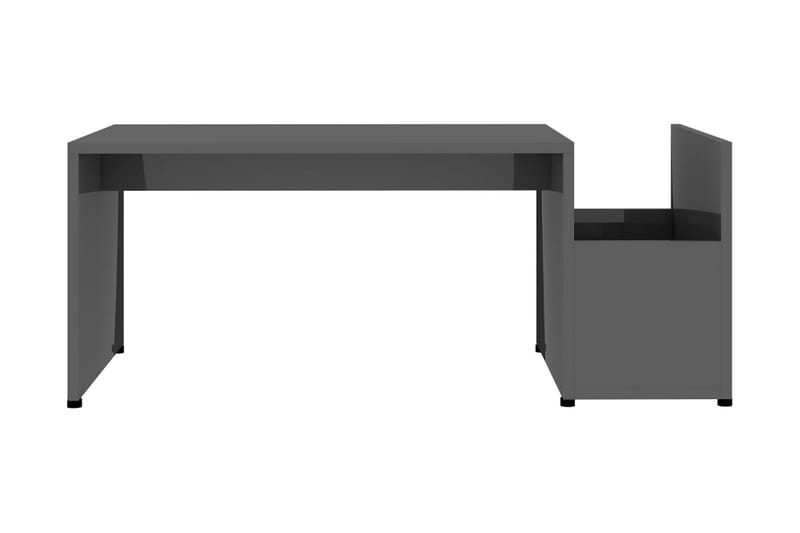 Soffbord grå högglans 90x45x35 cm spånskiva - Grå - Möbler - Bord & matgrupper - Soffbord