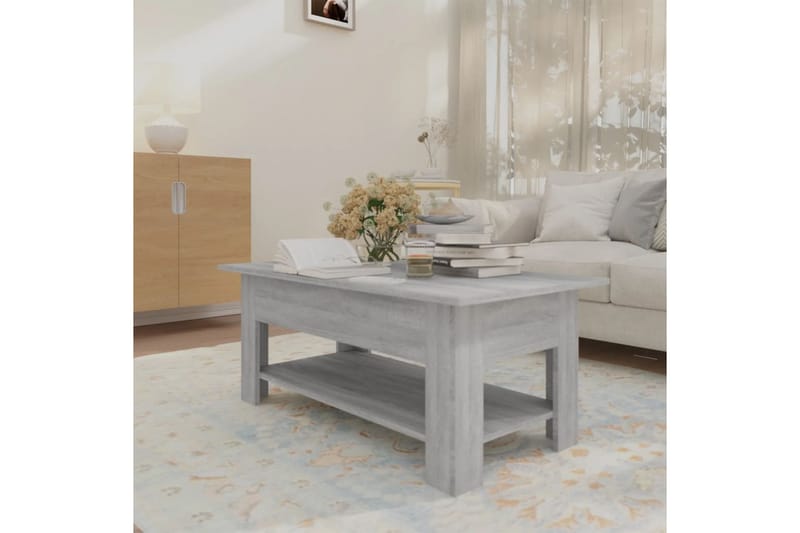 Soffbord grå sonoma-ek 102x55x42 cm spånskiva - Grå - Möbler - Bord & matgrupper - Soffbord