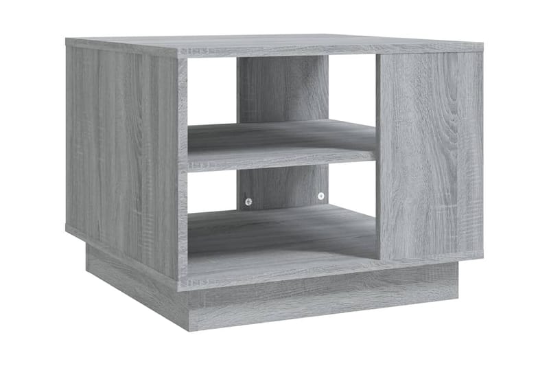 Soffbord grå sonoma-ek 55x55x43 cm spånskiva - Grå - Soffbord