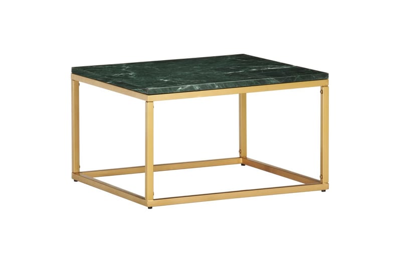 Soffbord grön 60x60x35 cm äkta sten med marmorstruktur - Grön - Möbler - Bord & matgrupper - Soffbord