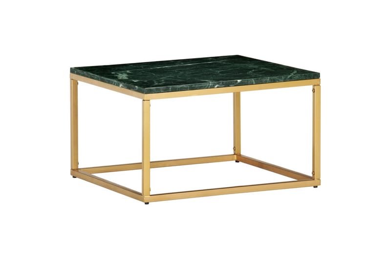 Soffbord grön 60x60x35 cm äkta sten med marmorstruktur - Grön - Möbler - Bord & matgrupper - Soffbord