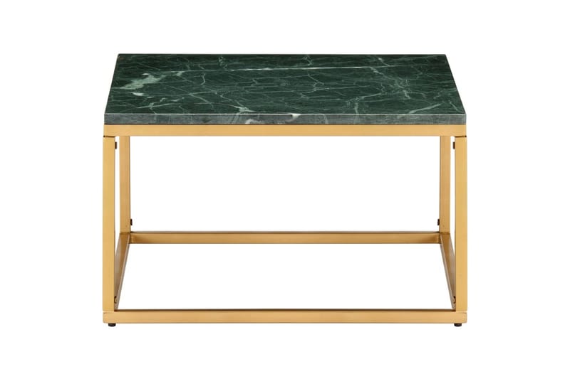 Soffbord grön 60x60x35 cm äkta sten med marmorstruktur - Grön - Möbler - Bord & matgrupper - Soffbord