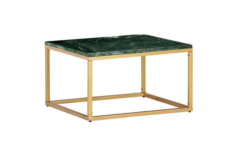 Soffbord grön 60x60x35 cm äkta sten med marmorstruktur - Grön - Möbler - Bord & matgrupper - Soffbord