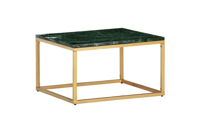 Soffbord grön 60x60x35 cm äkta sten med marmorstruktur - Grön - Möbler - Bord & matgrupper - Soffbord
