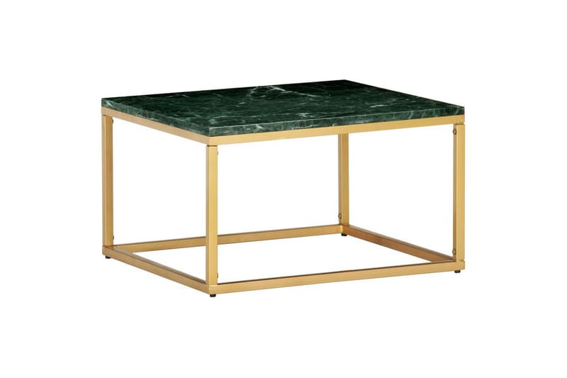Soffbord grön 60x60x35 cm äkta sten med marmorstruktur - Grön - Möbler - Bord & matgrupper - Soffbord