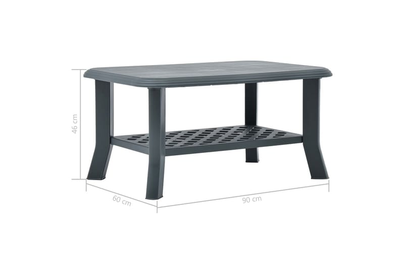 Soffbord grön 90x60x46 cm plast - Grön - Möbler - Bord & matgrupper - Soffbord