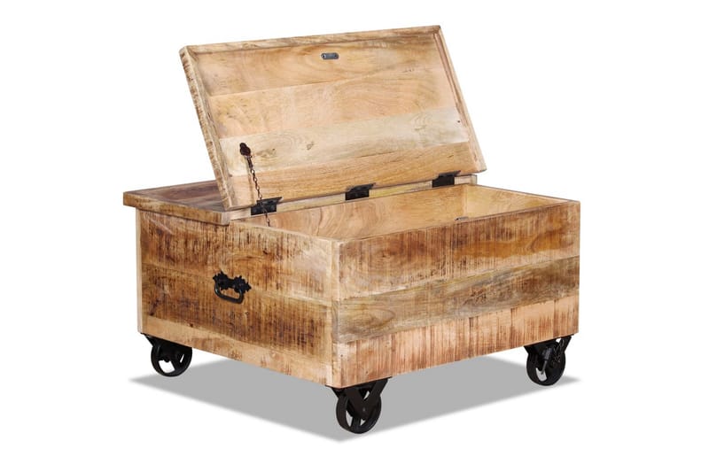 Soffbord grovt mangoträ 70x70x40 cm - Brun - Möbler - Bord & matgrupper - Soffbord