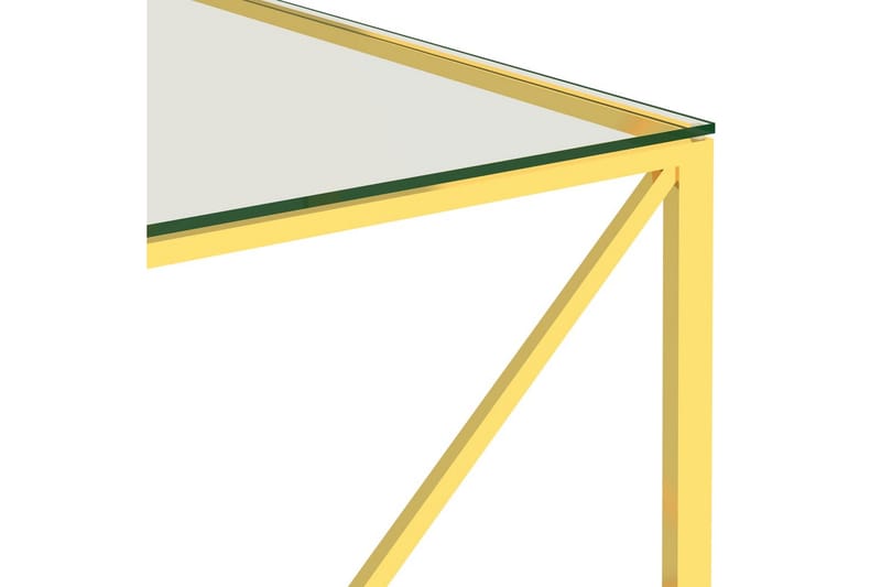 Soffbord guld 55x55x55 cm rostfritt stål och glas - Guld - Soffbord