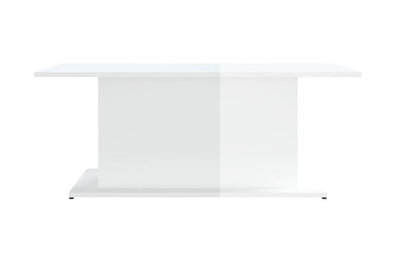 Soffbord högglans vit 102x55,5x40 cm spånskiva - Vit - Soffbord