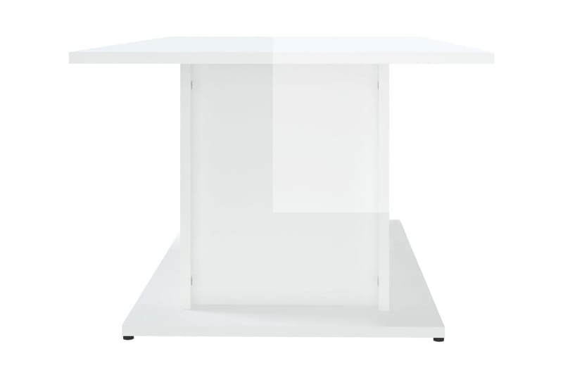 Soffbord högglans vit 102x55,5x40 cm spånskiva - Vit - Soffbord