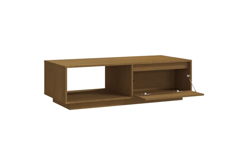 Soffbord honungbrun 110x50x33,5 cm massiv furu - Brun - Soffbord