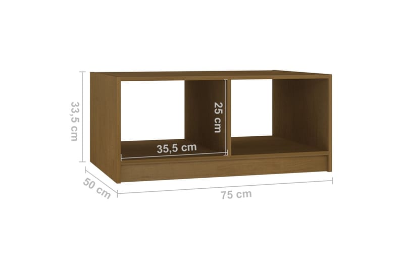 Soffbord honungbrun 75x50x33,5 cm massiv furu - Brun - Möbler - Bord & matgrupper - Soffbord