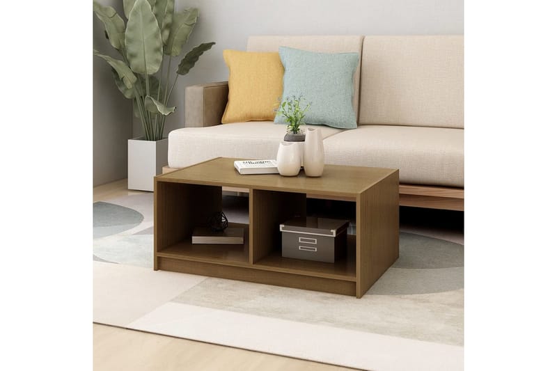 Soffbord honungbrun 75x50x33,5 cm massiv furu - Brun - Möbler - Bord & matgrupper - Soffbord