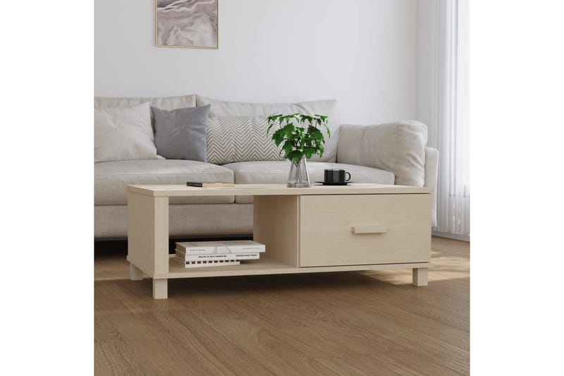 Soffbord honungsbrun 100x55x35 cm massiv furu - Brun - Möbler - Bord & matgrupper - Soffbord