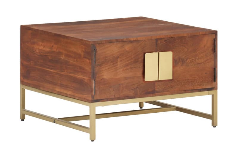 Soffbord honungsbrun 67x67x45 cm massivt akaciaträ - Valnötsbrun - Möbler - Bord & matgrupper - Soffbord