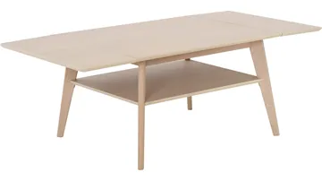Soffbord Hovden med Klaff & Hylla - Vitpigmenterad - Möbler - Bord & matgrupper - Soffbord