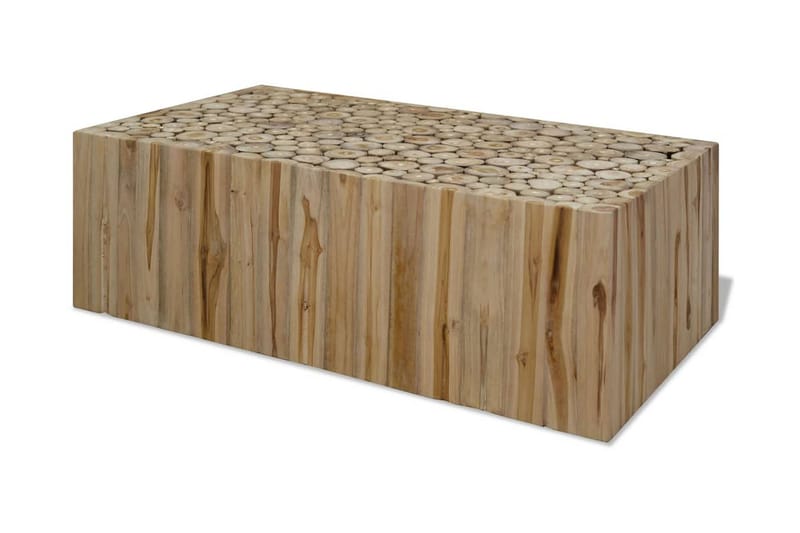 Soffbord i äkta teak 90x50x35 cm - Brun - Möbler - Bord & matgrupper - Soffbord