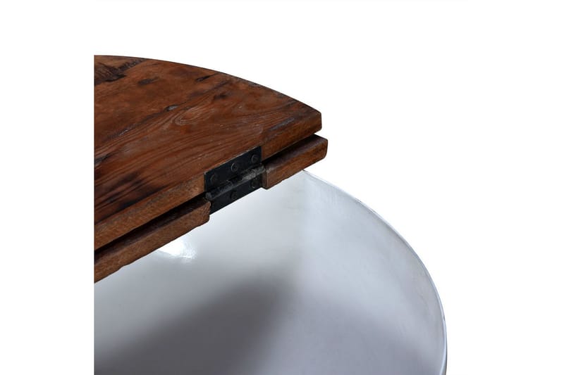 Soffbord i återvunnet trä skålformad vit - Vit - Soffbord